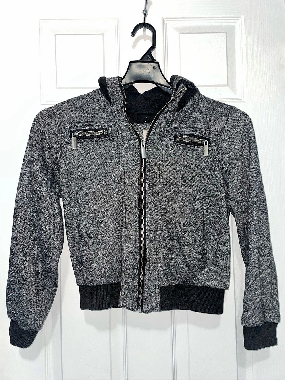 Girl's Gray Bomber Jacket Like New